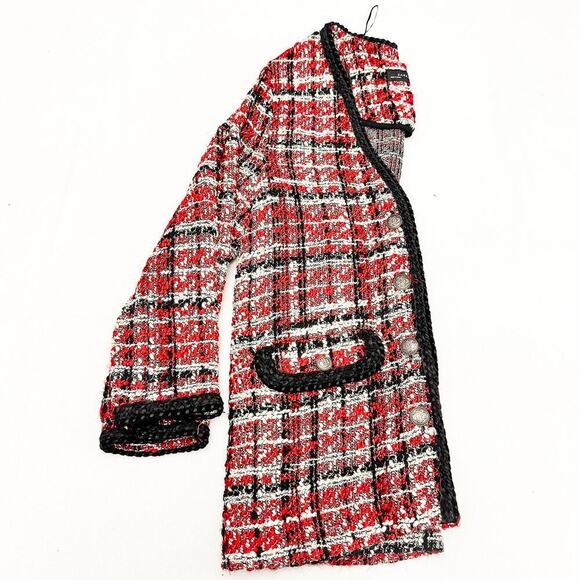 Zara Red and Black Tweed Jacket - Picture 8 of 8
